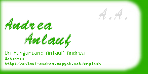 andrea anlauf business card